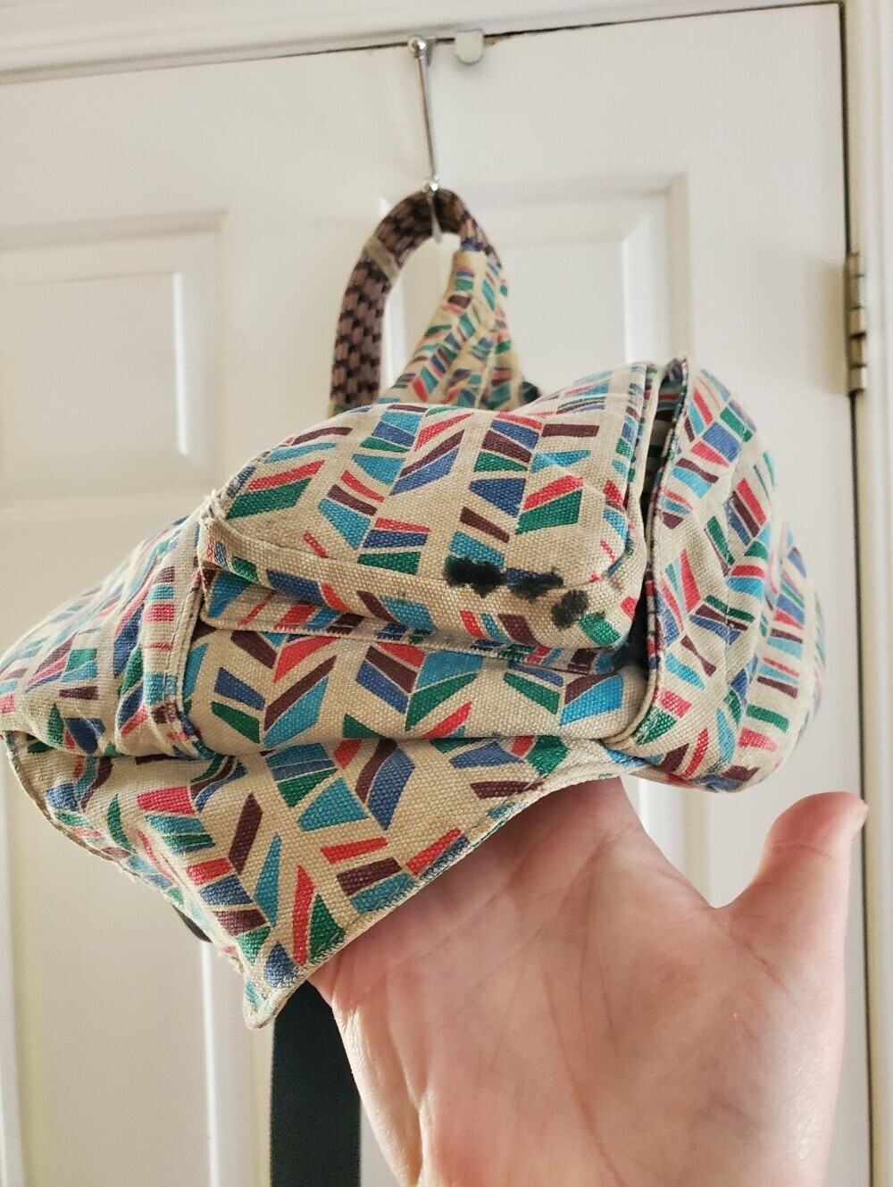 Kavu Rope Shoulder Sling Bag Limited Edition Aztec Geometric Turquoise Boho - Picture 4 of 12